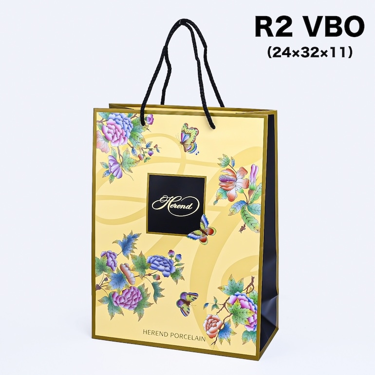 【袋のみの購入不可】ヘレンド 純正紙袋 R2 VBO 花柄 24×32×11cm ショッパー ペーパーバッグ ギフトバッグ ※ヘレンド食器をご注文のお客様限定