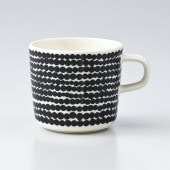 【名入れ可有料】マリメッコ marimekko マグカップ コーヒーカップ 200ml 食器 ラシィマット ホワイト×ブラック 063292 190 北欧食器 洋食器【スペシャルラッピング660円(別
