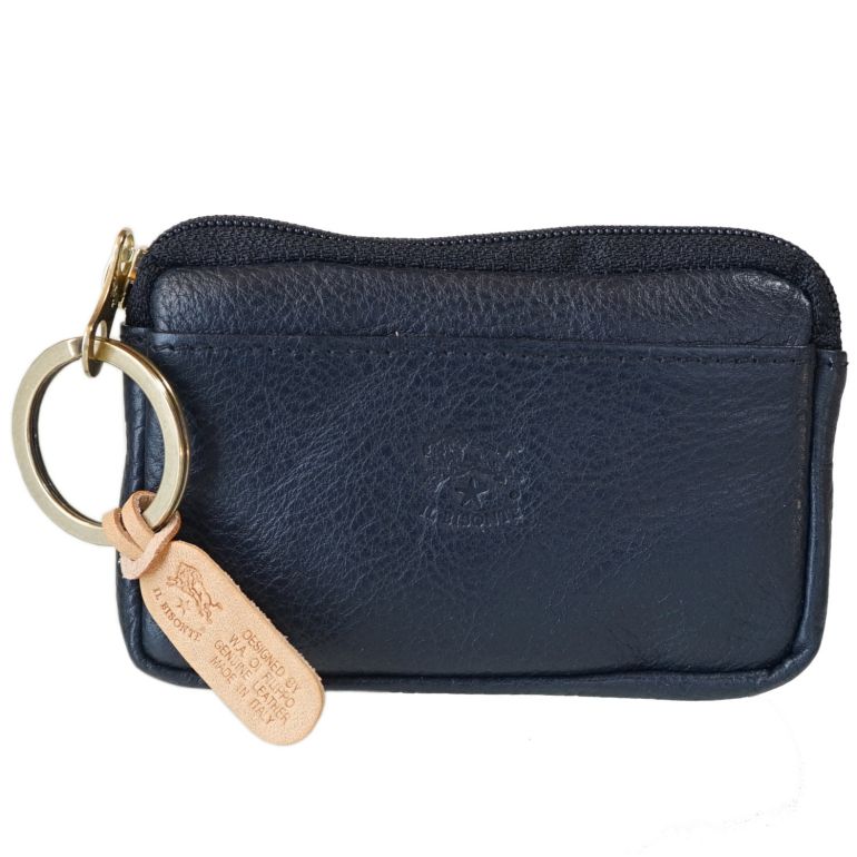 イルビゾンテ IL BISONTE コインケース メンズ レディース バケッタレザー ファスナー 小銭入れ NAVY ダークネイビー C0747 P 137【スペシャルラッピング660円(別売り)】