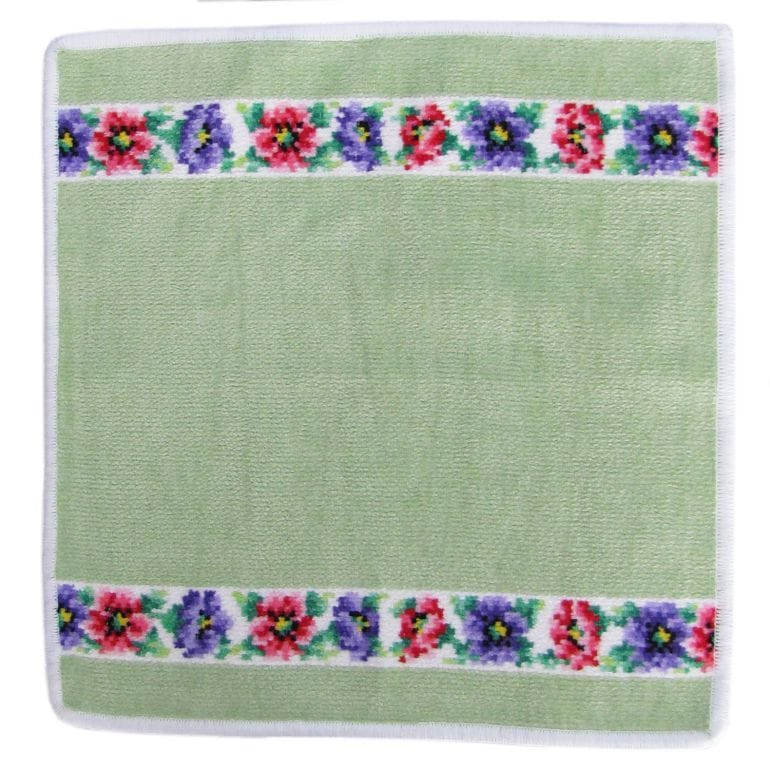 フェイラー FEILER ハンカチ ハンドタオル 30cm レディース ANEMONE アネモネ ピスタチオ 刺しゅう名入れ可有料 名入れギフト ネコポス限定 送料無料<br>【スペシャルラッピング660円(別売り)】