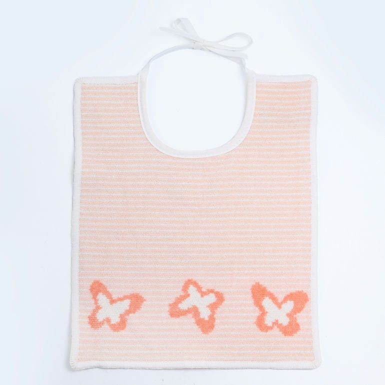 フェイラー FEILER スタイ よだれかけ ビブ 30cm×25cm リボン結びタイプ ミーア　ホワイト 男の子用 女の子用 ネコポス限定 送料無料<br>【スペシャルラッピング660円(別売り)】