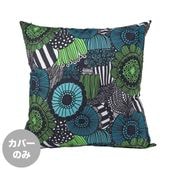 マリメッコ marimekko クッションカバー 50×50cm Pieni Siirtolapuutarha シイルトラプータルハ グリーン×ブラック 068371 160 ※ヌードクッション別売り