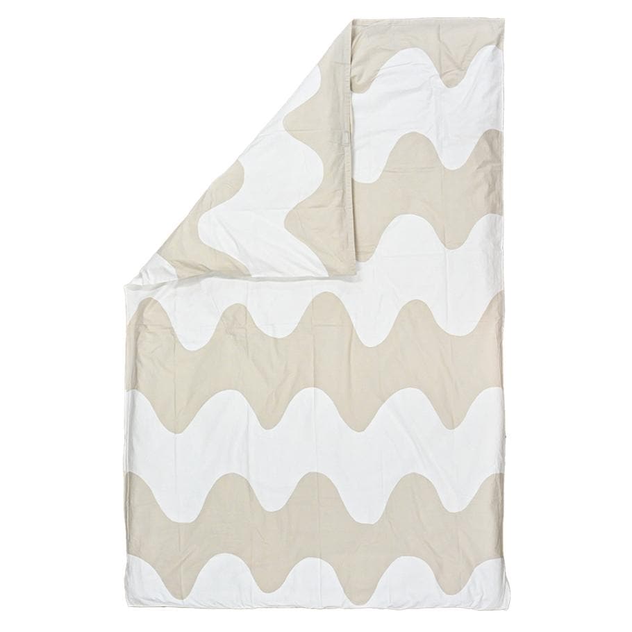 マリメッコ marimekko デュベカバー Lokki ロッキ 掛け布団カバー シングル 150×210cm オフホワイト×ベージュ 070878 183(74421 183) 北欧雑貨 北欧デザイン【スペシャルラッピング660円(別売り)】