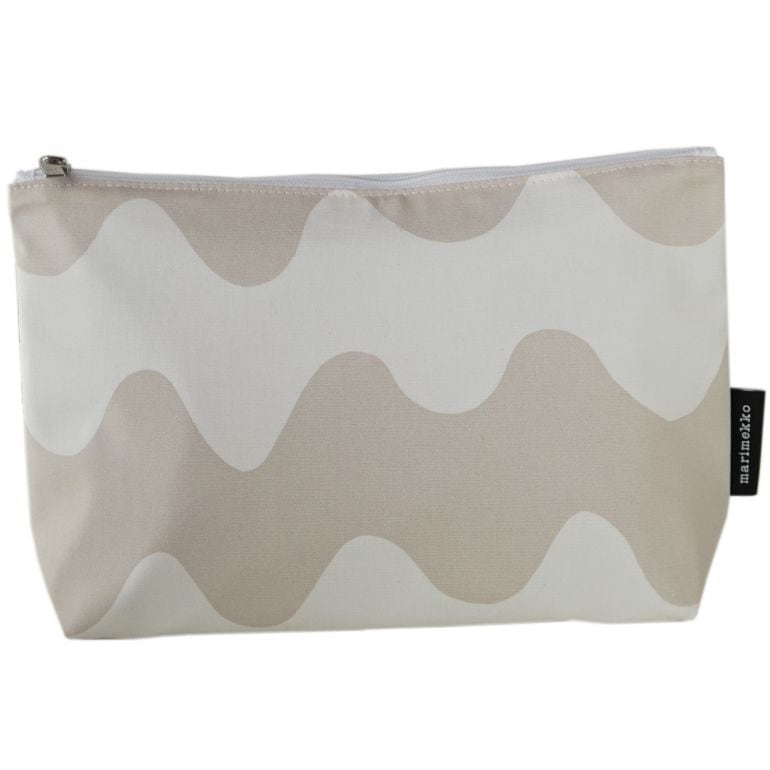 マリメッコ marimekko 小物入れ コスメポーチ ポーチ 大きめ Lokki ロッキ ホワイト×ベージュ 070901 183 名入れ 刺しゅう可有料 北欧雑貨 北欧デザイン