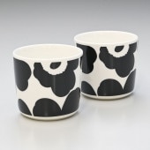 【名入れ可有料】マリメッコ marimekko ラテマグ ペア 2個セット UNIKKO ウニッコ コーヒーカップ スモール ブラック×ホワイト 070637 190 北欧食器 洋食器【スペシャルラッ