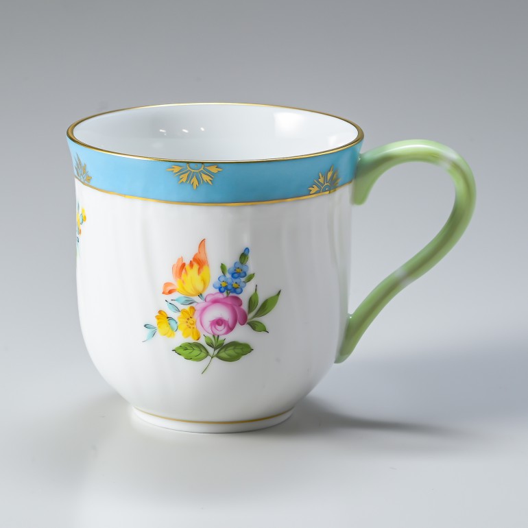 名入れ可有料 ヘレンド マグカップ ローズチューリップ ブルー マグ 洋食器 手描き 200ml 1739000 RTFB 【01739000-RTFB】【スペシャルラッピング660円(別売り)】