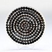 【名入れ可有料】マリメッコ marimekko プレート 20ｃｍ Siirtolapuutarha シイルトラプータルハ 食器 皿 ホワイト×ブラック 067265 190 北欧食器 洋食器【スペシ