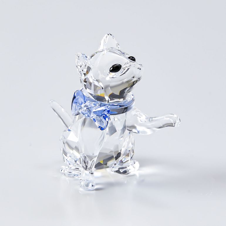 スワロフスキー SWAROVSKI フィギュリン 子ネコ フィギュア オブジェ 人気ショップ スワロフスキー 置物 限定作品 フィギュリン 置物