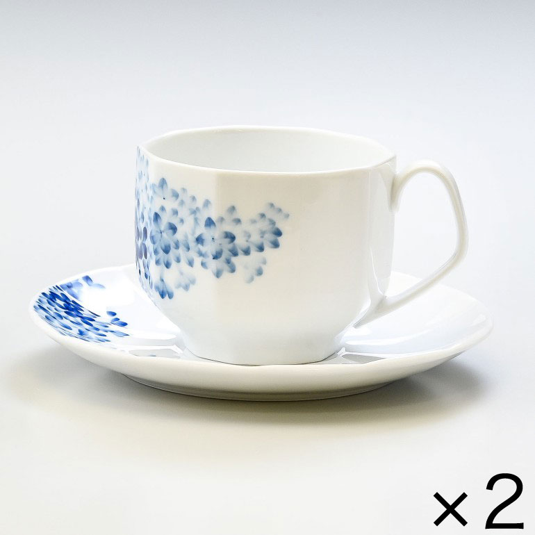 2個セット ロイヤルコペンハーゲン ブロムスト ライラック ティーカップ＆ソーサー 220ml 1025331（2902064） 北欧食器 洋食器 ROYAL COPENHAGEN カップアンドソーサー 【スペシャルラッピング660円(別売り)】