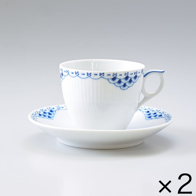 2個セット ロイヤルコペンハーゲン プリンセス コーヒーカップ ＆ ソーサー 170ml 1104071 エスプレッソ モカカップ 1017246 北欧食器 洋食器 ROYAL COPENHAGEN カップアンドソーサー 【スペシャルラッピング660円(別売り)】