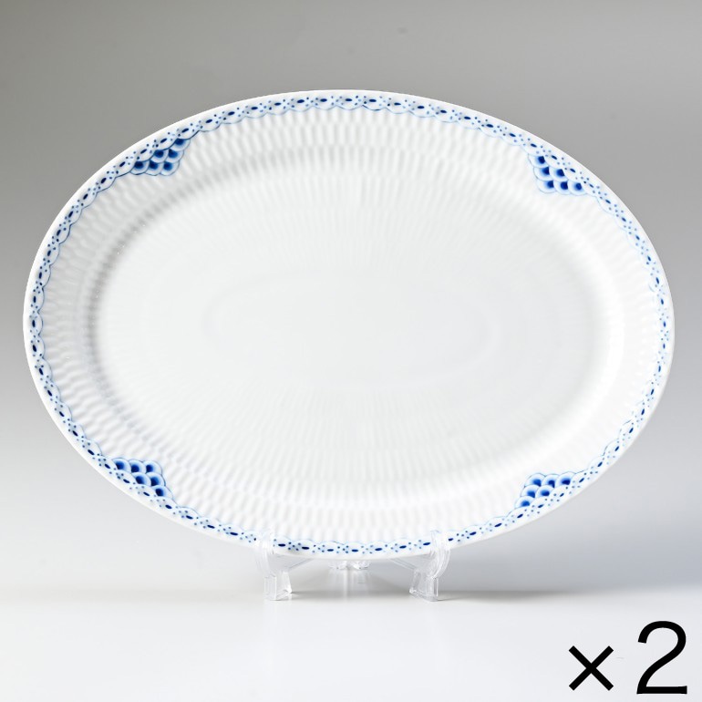 2個セット ロイヤルコペンハーゲン プリンセス プレート オーバル ディッシュ 28cm 1104626 1016790 北欧食器 洋食器 ROYAL COPENHAGEN【スペシャルラッピング660円(別売り)】