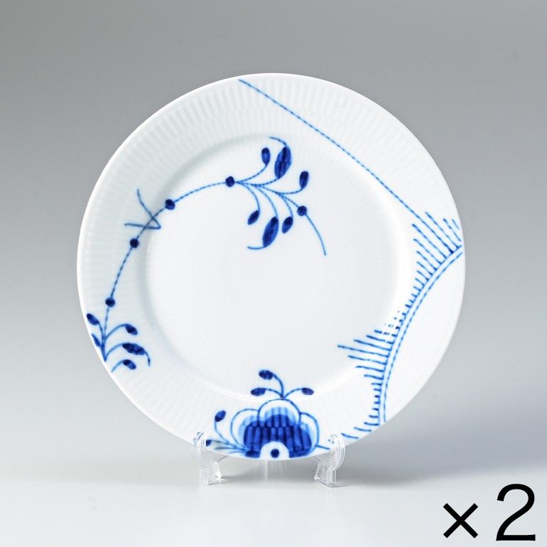 2個セット ロイヤルコペンハーゲン ブルーフルーテッド メガ 22cm プレート フラット 2382622 1017365 北欧食器 洋食器 ROYAL COPENHAGEN【スペシャルラッピング660円(別売り)】