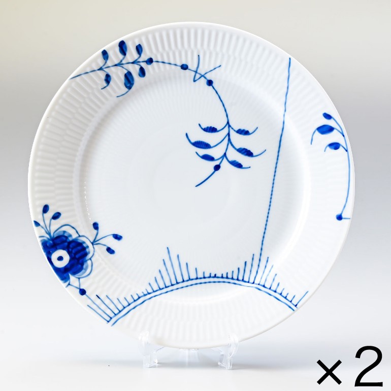 2個セット ロイヤルコペンハーゲン ブルーフルーテッド メガ 27cm プレート フラット 2382627 1017366 北欧食器 洋食器 ROYAL COPENHAGEN【スペシャルラッピング660円(別売り)】