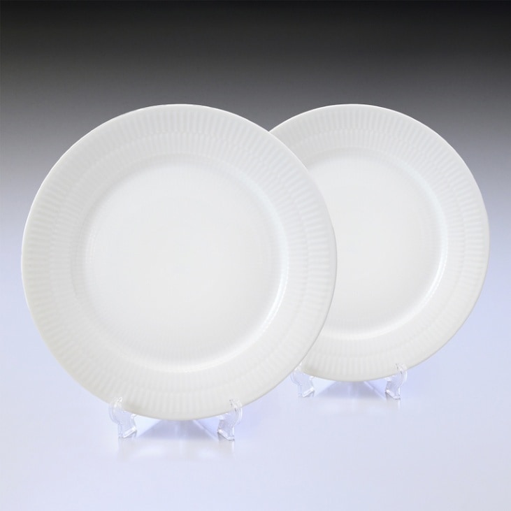 2個セット ロイヤルコペンハーゲン ホワイトフルーテッド プレート フラットプレート オーディナリープレート 22cm 2408622 1017403 北欧食器 洋食器 ROYAL COPENHAGEN【スペシャルラッピング660円(別売り)】