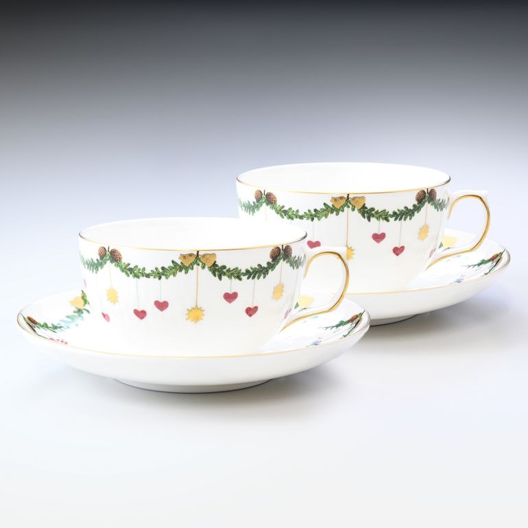 2個セット ロイヤルコペンハーゲン スターフルーテッド ティーカップ＆ソーサー 300ml 2503086 1019974 北欧食器 洋食器 ROYAL COPENHAGEN カップアンドソーサー 【スペシャルラッピング660円(別売り)】