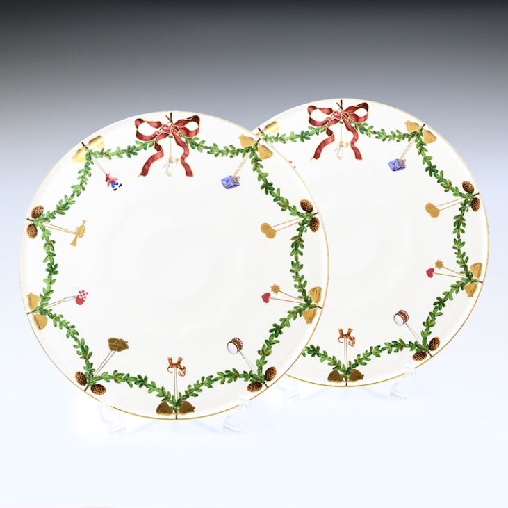 2個セット ロイヤルコペンハーゲン スターフルーテッド ケーキプレート ディッシュ 32cm 2503373 日本未発売 1017442 北欧食器 洋食器 ROYAL COPENHAGEN【スペシャルラッピング660円(別売り)】