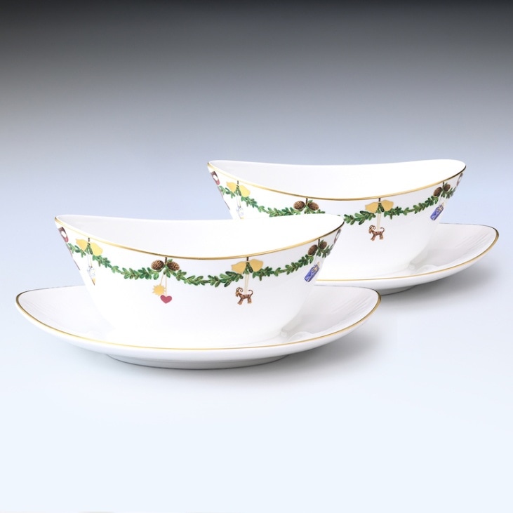 2個セット ロイヤルコペンハーゲン スターフルーテッド クリスマス ソースボード ソースポット 2503563 日本未発売 1017450 北欧食器 洋食器 【スペシャルラッピング1100円(別売り)】