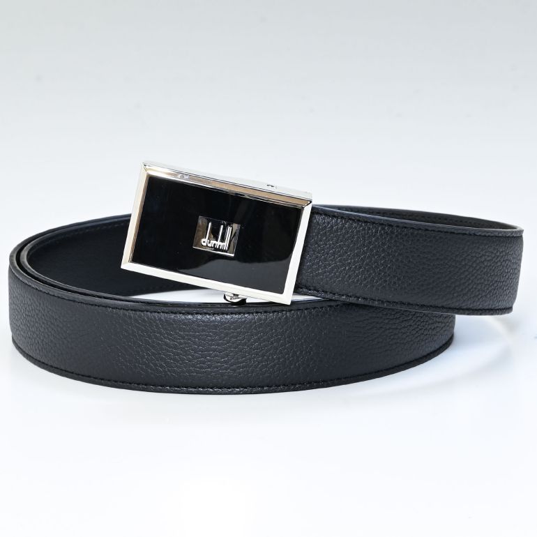 ダンヒル ベルト メンズ dunhill 幅3cm ストリンガ対応 オートマティック オートロック式 ラチェット式 幅3cm グレインレザー ブラック 21F4A09GR001 <br>【スペシャルラッピング660円(別売り)】