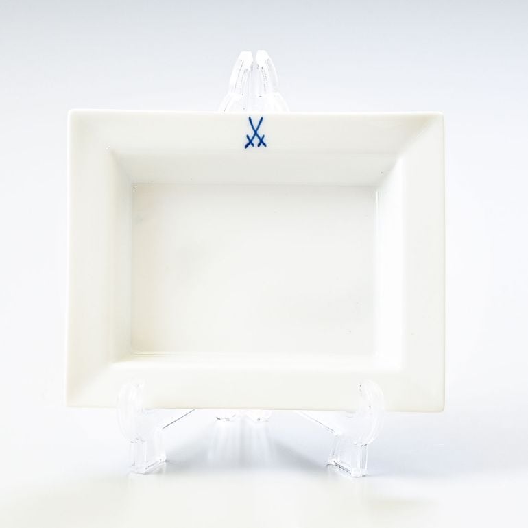 【名入れ可有料】マイセン 剣マーク コレクション 双剣 スクエアディッシュ プレート 12×10cm ヴィッド ポッシュ Meissen 825001-53268-1(XVE003-XV254-1) 洋食器 【ドイツ本国の紙袋別売り】【スペシャルラッピング660円(別売り)】