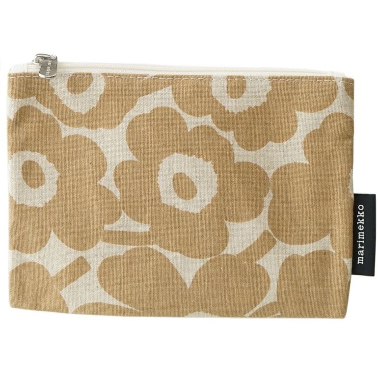 マリメッコ marimekko コスメポーチ 小物入れ ポーチ Mini Unikko ミニウニッコ ベージュ×コットン 071197 880 名入れ 刺しゅう可有料 北欧雑貨 北欧デザイン