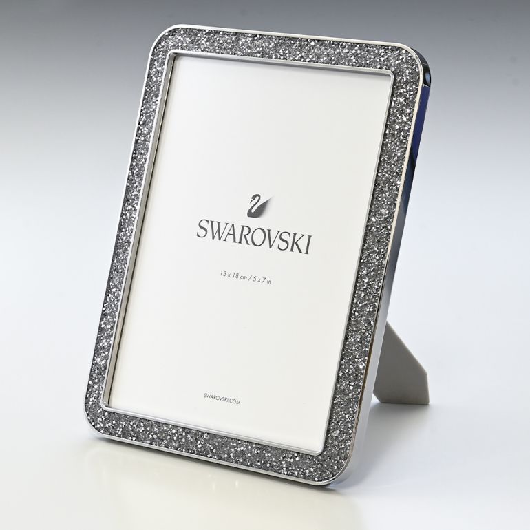 スワロフスキー SWAROVSKI フォトフレーム インテリア Minera 2Lサイズ（13cm×18cmまで）対応 Silver Tone 写真立て シルバー 5351296 名入れ対応 名前入れ ネーム入れ