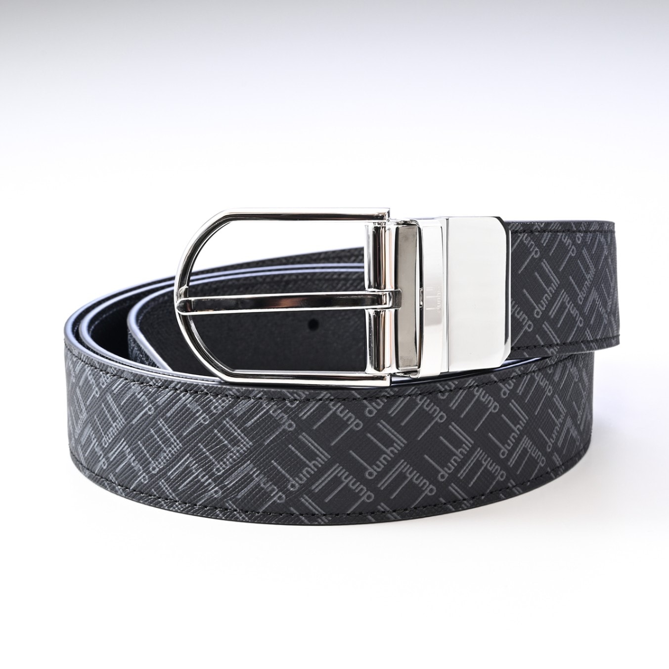 ダンヒル ベルト メンズ dunhill 幅3.5cm リバーシブル クラシック シグネチャー ブラック 21F4T64LT001 <br>【スペシャルラッピング660円(別売り)】