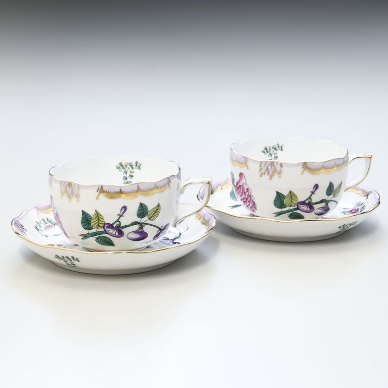 ヘレンド ティーカップ&ソーサー ペア 2個セット WBOシリーズ 洋食器 200ml 手描き 724000 WBO 【00724000-WBO】 カップアンドソーサー 【スペシャルラッピング660円(別売り)】