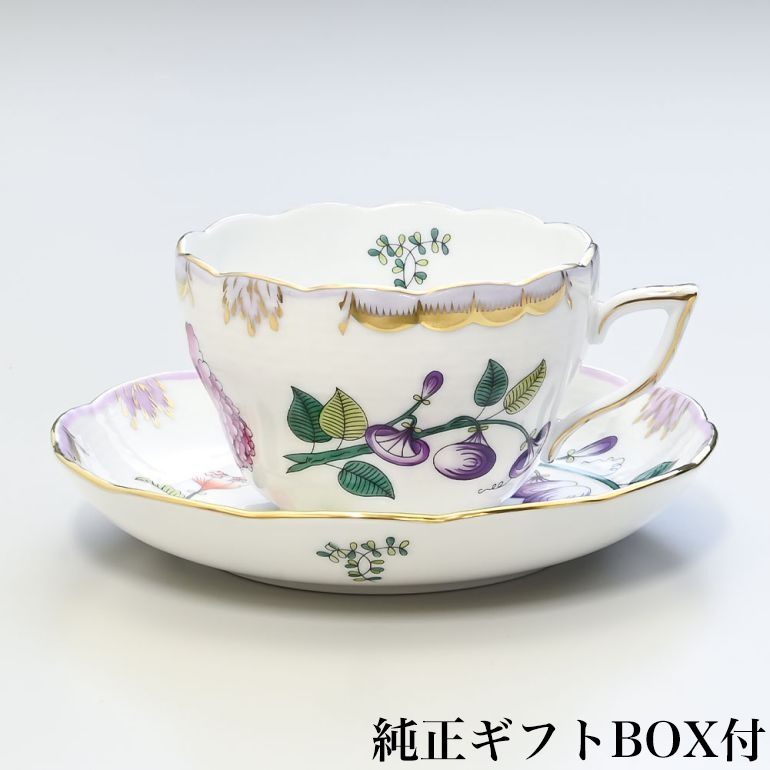 純正BOX付 ヘレンド ティーカップ&ソーサー WBOシリーズ 洋食器 200ml 手描き 兼用カップ（ティー・コーヒー） 730000 WBO 【0073000-WBO】 カップアンドソーサー 【スペシャルラッピング660円(別売り)】