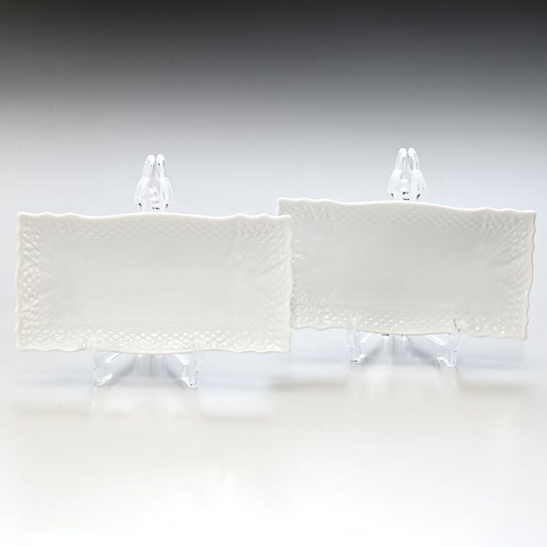 リチャードジノリ ジノリ1735 Richard Ginori ペア 2個セット ベッキオホワイト プレート 15.5cm×8cm 長方形皿 洋食器 白い食器 002RG00FVS140 15X8B0【スペシャルラッピング1100円(別売り)】