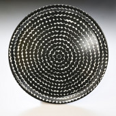 マリメッコ marimekko トレイ お盆 丸盆 31cm Siirtolapuutarha シイルトラプータルハ ブラック×ホワイト 069072 190