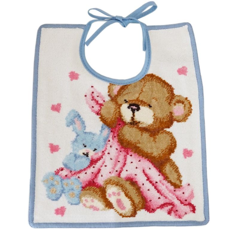 フェイラー スタイ よだれかけ ビブ 30cm×25cm マックス&ライン ブルー 刺しゅう名入れ可有料 男の子用 女の子用 ネコポス限定 送料無料<br>【スペシャルラッピング660円(別売り)】