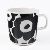 【名入れ可有料】マリメッコ marimekko マグカップ コップ 400ml 食器 UNIKKO ウニッコ ブラック×ホワイト 070636 190 北欧食器 洋食器【スペシャルラッピング660円(