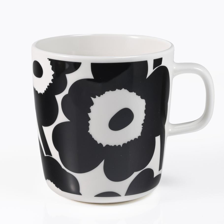【名入れ可有料】マリメッコ marimekko マグカップ コップ 400ml 食器 UNIKKO ウニッコ ブラック×ホワイト 070636 190 北欧食器 洋食器【スペシャルラッピング660円(別売り)】