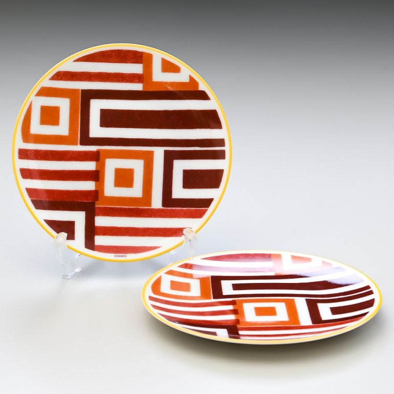 エルメス HERMES ブレッド&バタープレート ペア 14cm イポモビル HIPPOMOBILE 048012P2 小皿 洋食器  【スペシャルラッピング660円(別売り)】