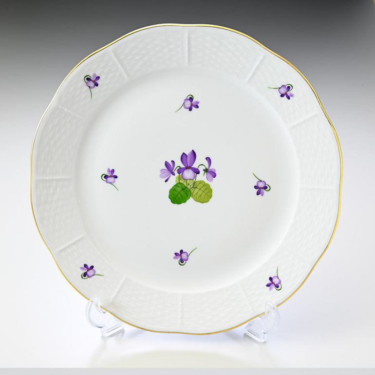 ヘレンド HEREND プレート VIOLETシリーズ 洋食器 25cm 皿 手描き 524000 VIOLET 00524000-VIOLET【スペシャルラッピング660円(別売り)】