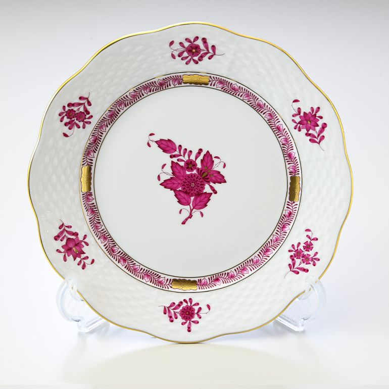 ヘレンド HEREND プレート アポニーピンク APシリーズ 洋食器 25cm 皿 手描き 524000 AP 00524000-AP【スペシャルラッピング660円(別売り)】