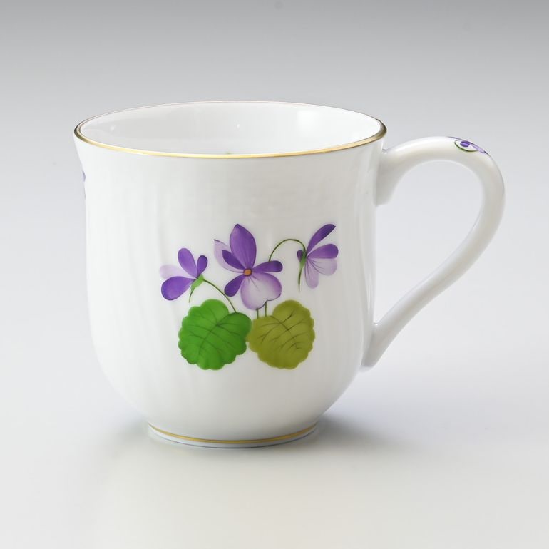 ヘレンド HEREND マグカップ VIOLETシリーズ マグ 洋食器 200ｍl 手描き 1739000 VIOLET 01739000-VIOLET 名入れ可有料【スペシャルラッピング660円(別売り)】
