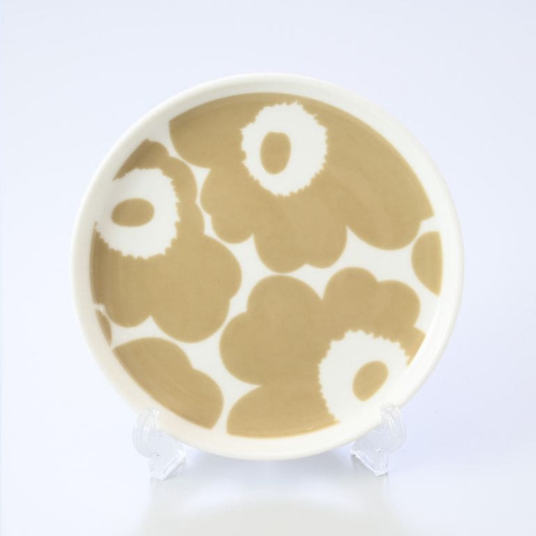 【名入れ可有料】マリメッコ marimekko プレート 13.5cm Unikko ウニッコ ホワイト×ベージュ 食器 皿 070398 180 北欧食器 洋食器【スペシャルラッピング660円(別売り)】