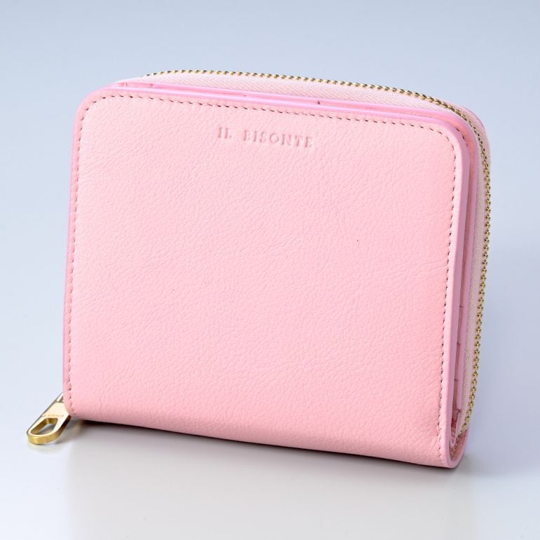イルビゾンテ IL BISONTE 財布 二つ折り財布 メンズ レディース バケッタレザー ROSA PALLIDO ロッサ パリッド SSW003PVX001PK180H【スペシャルラッピング660円(別売り)】