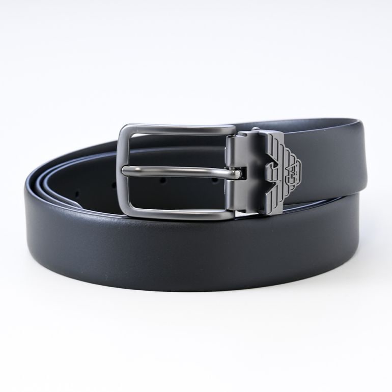 エンポリオ アルマーニ EMPORIO ARMANI ベルト メンズ 幅3cm ストリンガシステム対応 ブラック Y4S497 Y127J 80001【スペシャルラッピング660円(別売り)】