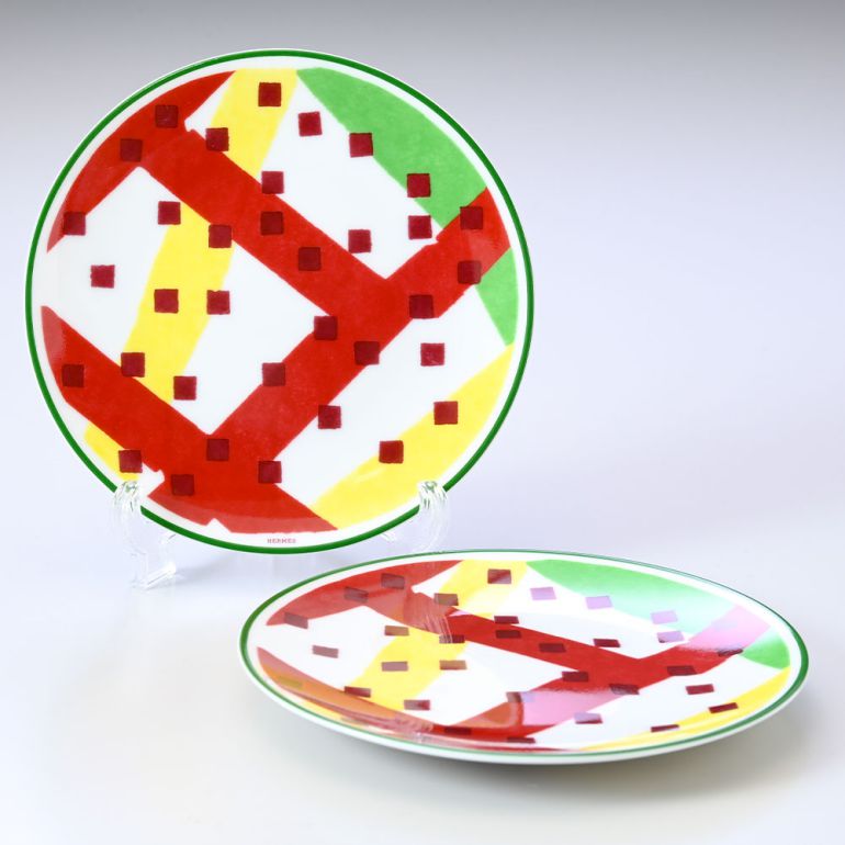 エルメス HERMES ブレッド&バタープレート ペア 14cm イポモビル HIPPOMOBILE 048112P2 小皿 洋食器  【スペシャルラッピング660円(別売り)】