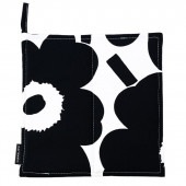 マリメッコ marimekko ポットホルダー 鍋敷き Pieni UNIKKO ウニッコ ブラック×ホワイト 071693 190  刺しゅう可有料 北欧雑貨 北欧デザイン クロネコゆうパケット限定