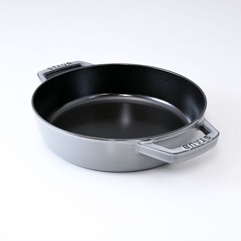ストウブ staub フライパン 20cm ラウンド スタッカブルディッシュ グラファイトグレー 鋳物 ホーロー 調理器具 12232018 (40511-660-0) 洋食器 【スペシャルラッピング1100円(別売り)】