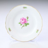 ●美品＊マイセン　ピンクローズ　マイセンのバラ　デザートプレート　18cm マイセン（Meissen） ピンクのバラ 020110／00501 プレート 18cm