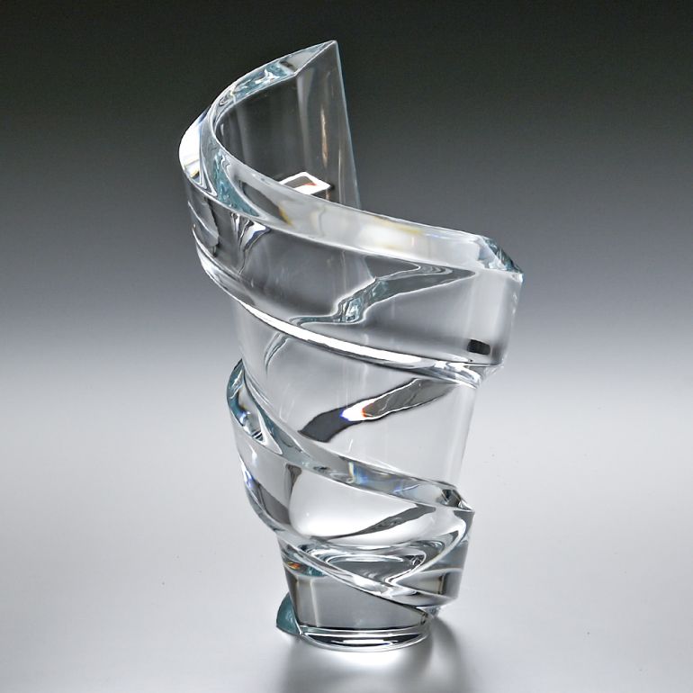 バカラ 名入れ側面対応 Baccarat ベース 花瓶 スパイラル SPIRALE 27cm Lサイズ 2612025 【熨斗対応】 インテリア オブジェ 置物 洋食器