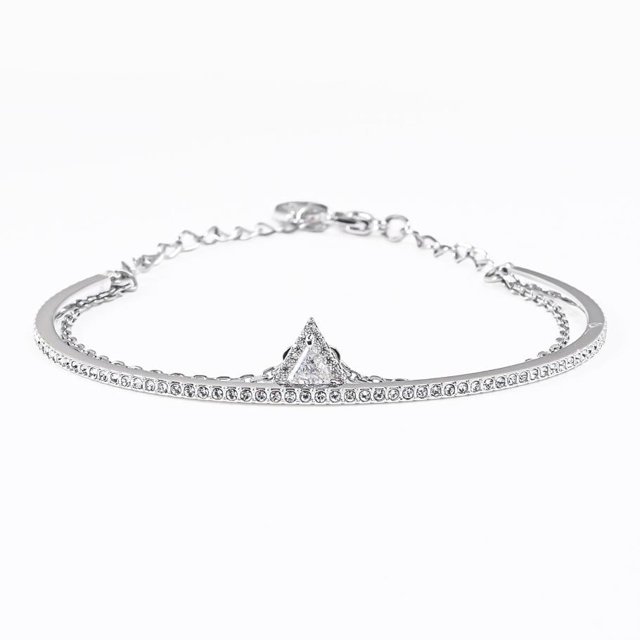 スワロフスキー SWAROVSKI ブレスレット Ortyx トライアングルカット バングル シルバー 5643731【スペシャルラッピング660円(別売り)】