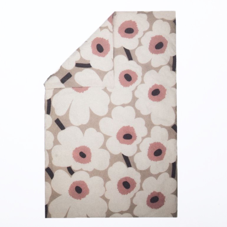 マリメッコ marimekko デュベカバー Unikko ウニッコ 掛け布団カバー シングル 150×210cm ベージュ×ローズ 071794 887 北欧雑貨 北欧デザイン【スペシャルラッピング660円(別売り)】