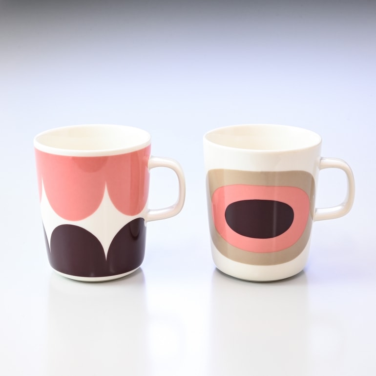 【名入れ可有料】マリメッコ marimekko マグカップ コップ 250ml ペア 2個セット Harka＆Melooni ダークワイン×パウダー 071828 133 北欧食器 洋食器【スペシャルラッピング660円(別売り)】