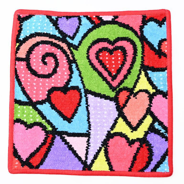 フェイラー FEILER ハンカチ ハンドタオル 25cm レディース ハートビート レッド 刺しゅう名入れ可有料 名入れギフト ネコポス限定 送料無料<br>【スペシャルラッピング660円(別売り)】