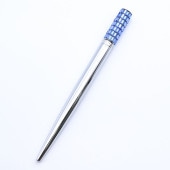 スワロフスキー SWAROVSKI ボールペン LCT002 シルバー×ブルー 5647831 名入れ有料可 名入れギフト ボールペン 文房具【スペシャルラッピング660円(別売り)】